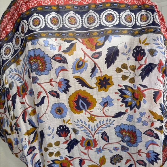 Ruginnr floral open front boho lightweight poncho kimono one size. - Picture 6 of 9